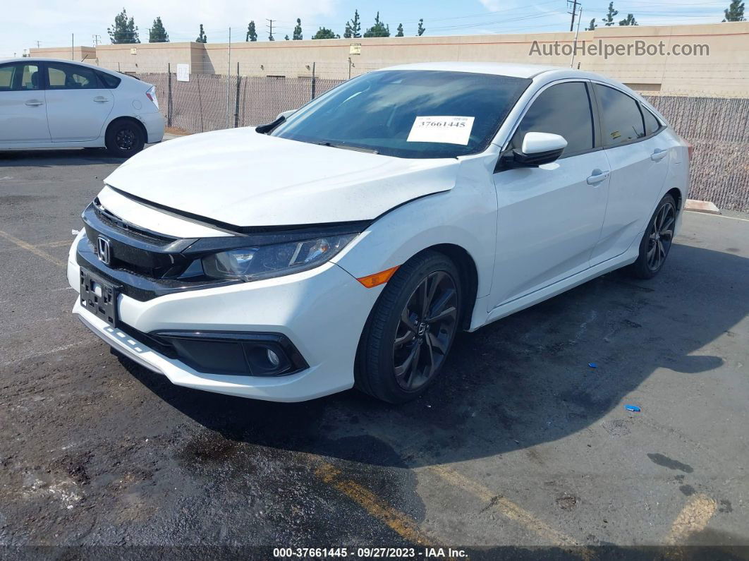 2020 Honda Civic Sedan Sport White vin: 2HGFC2F82LH567757