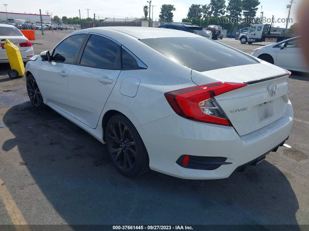 2020 Honda Civic Sedan Sport White vin: 2HGFC2F82LH567757