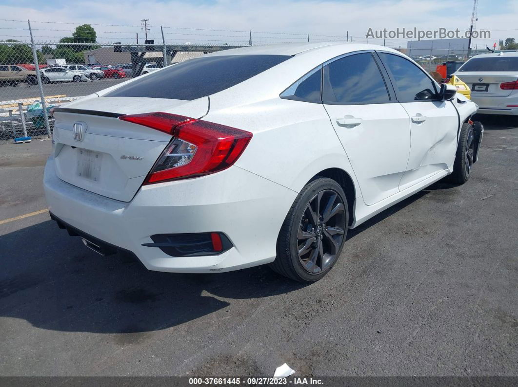 2020 Honda Civic Sedan Sport White vin: 2HGFC2F82LH567757