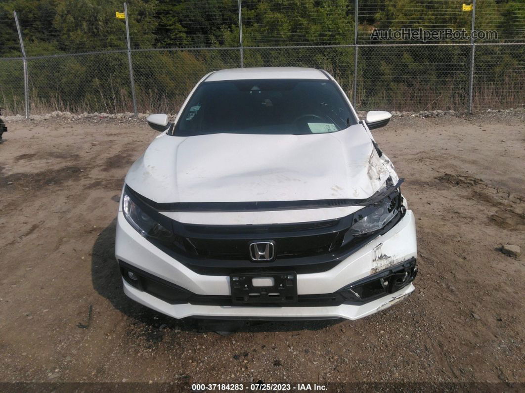 2020 Honda Civic Sedan Sport White vin: 2HGFC2F82LH572134