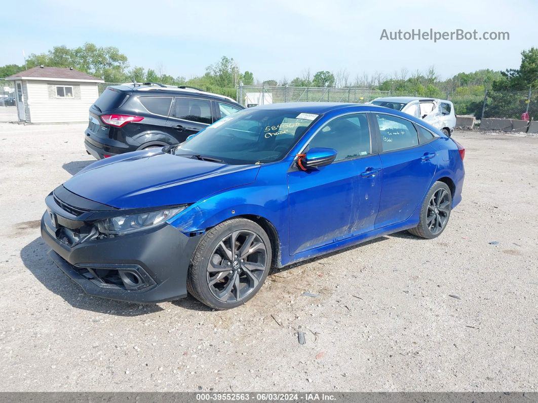 2020 Honda Civic Sport Синий vin: 2HGFC2F82LH584560