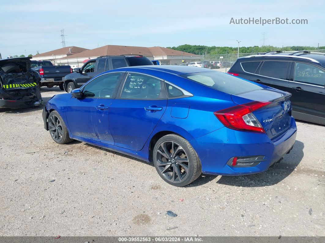 2020 Honda Civic Sport Синий vin: 2HGFC2F82LH584560