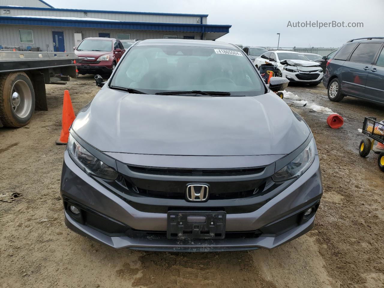 2020 Honda Civic Sport Серый vin: 2HGFC2F82LH590911