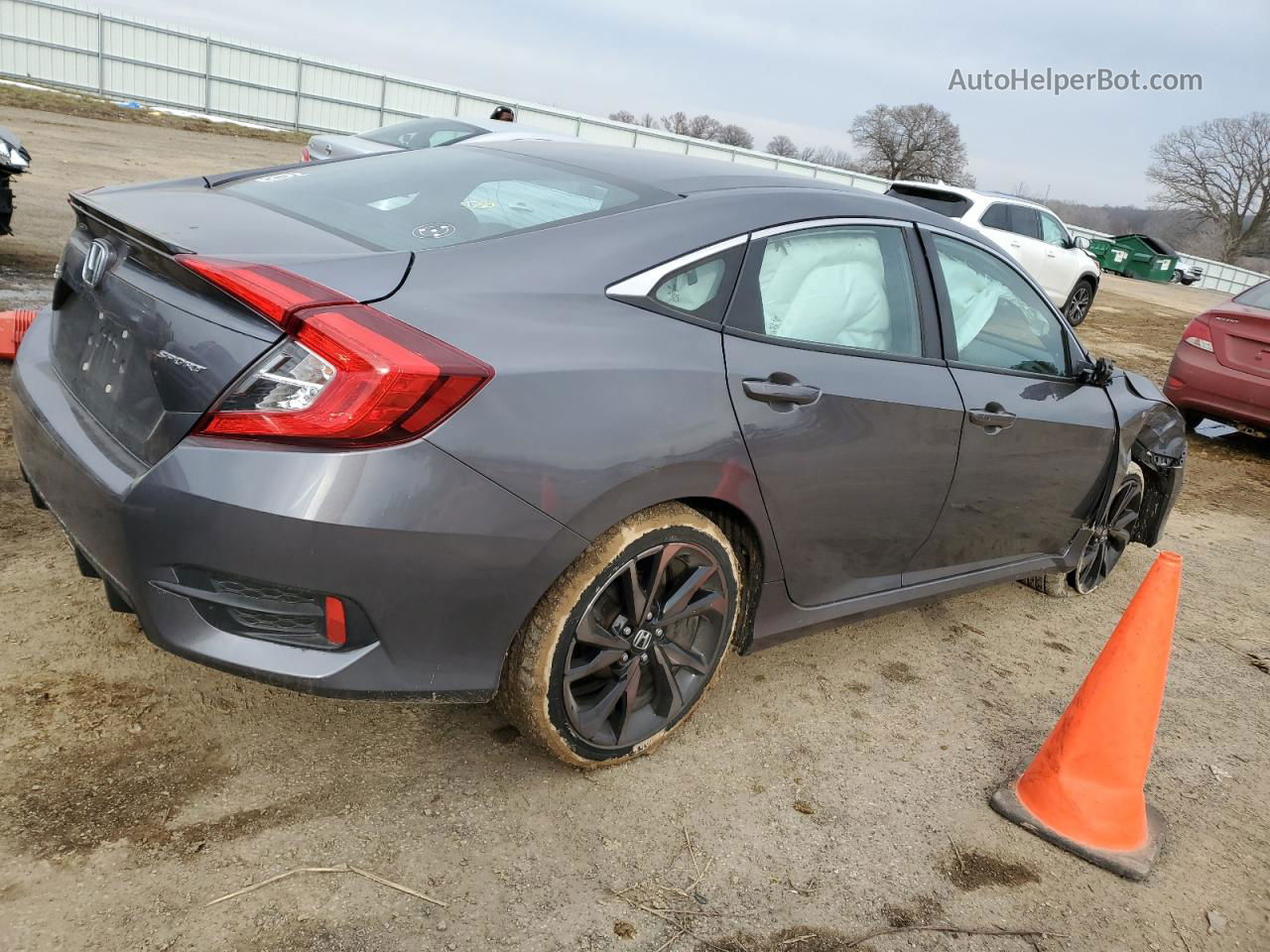 2020 Honda Civic Sport Серый vin: 2HGFC2F82LH590911