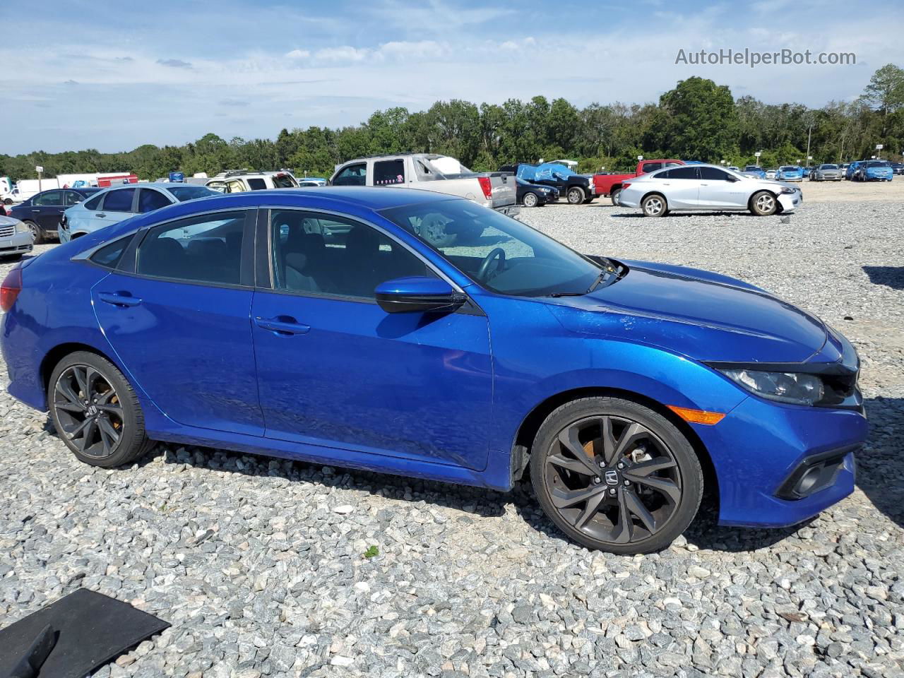 2020 Honda Civic Sport Blue vin: 2HGFC2F82LH594392