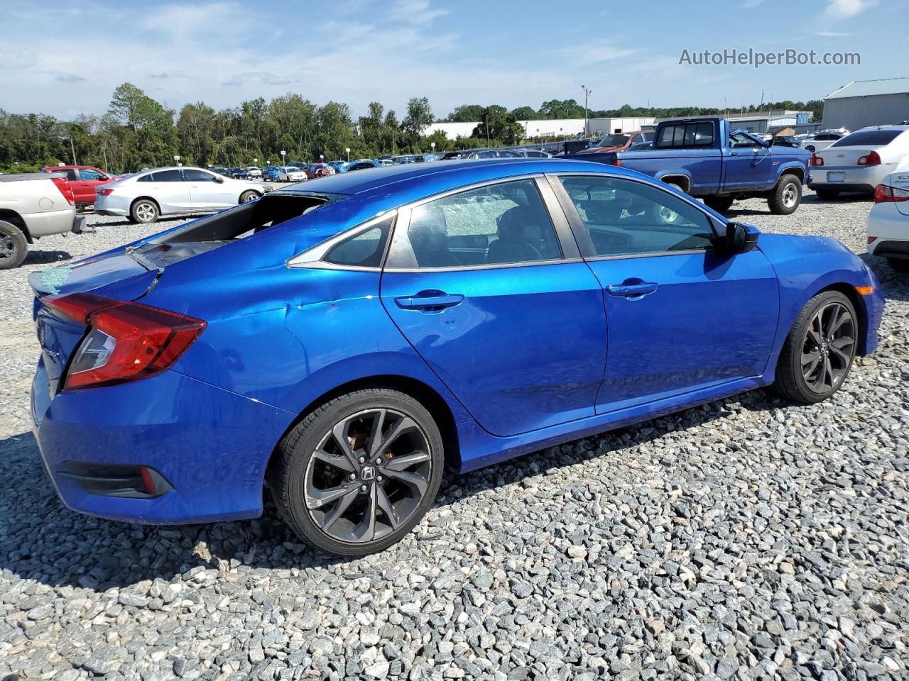 2020 Honda Civic Sport Blue vin: 2HGFC2F82LH594392