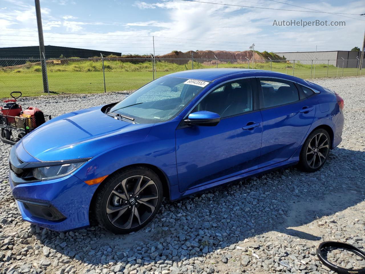 2020 Honda Civic Sport Blue vin: 2HGFC2F82LH594392