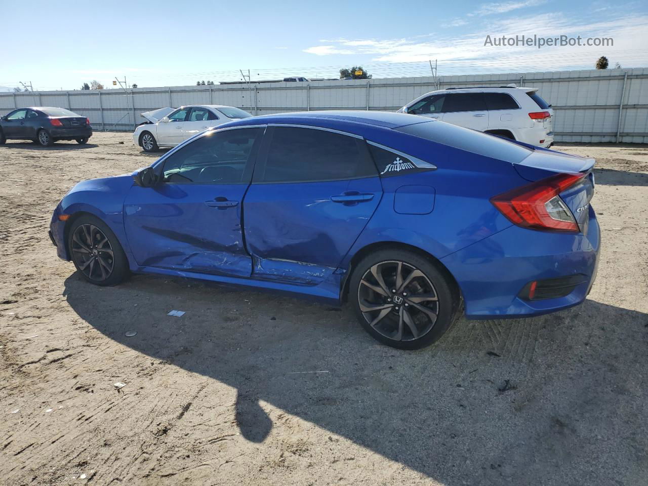 2019 Honda Civic Sport Blue vin: 2HGFC2F83KH506058