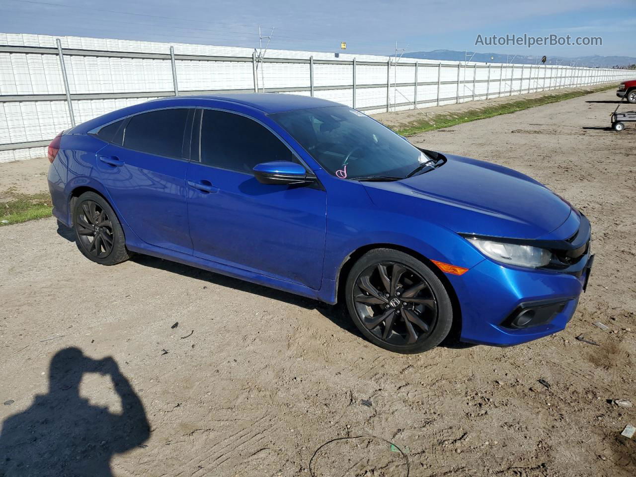 2019 Honda Civic Sport Blue vin: 2HGFC2F83KH506058