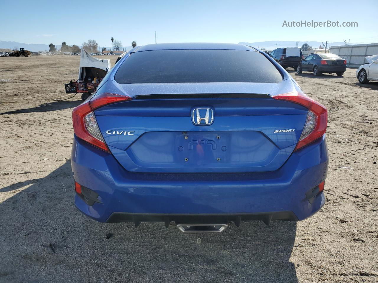 2019 Honda Civic Sport Синий vin: 2HGFC2F83KH506058