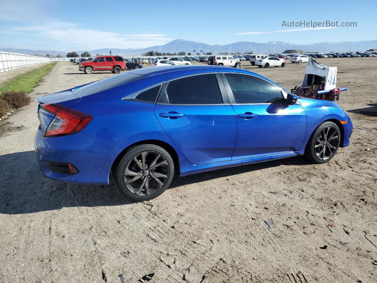 2019 Honda Civic Sport Blue vin: 2HGFC2F83KH506058