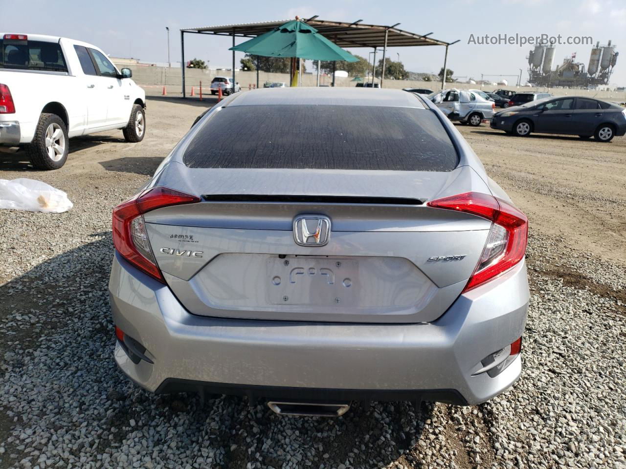 2019 Honda Civic Sport Silver vin: 2HGFC2F83KH512345