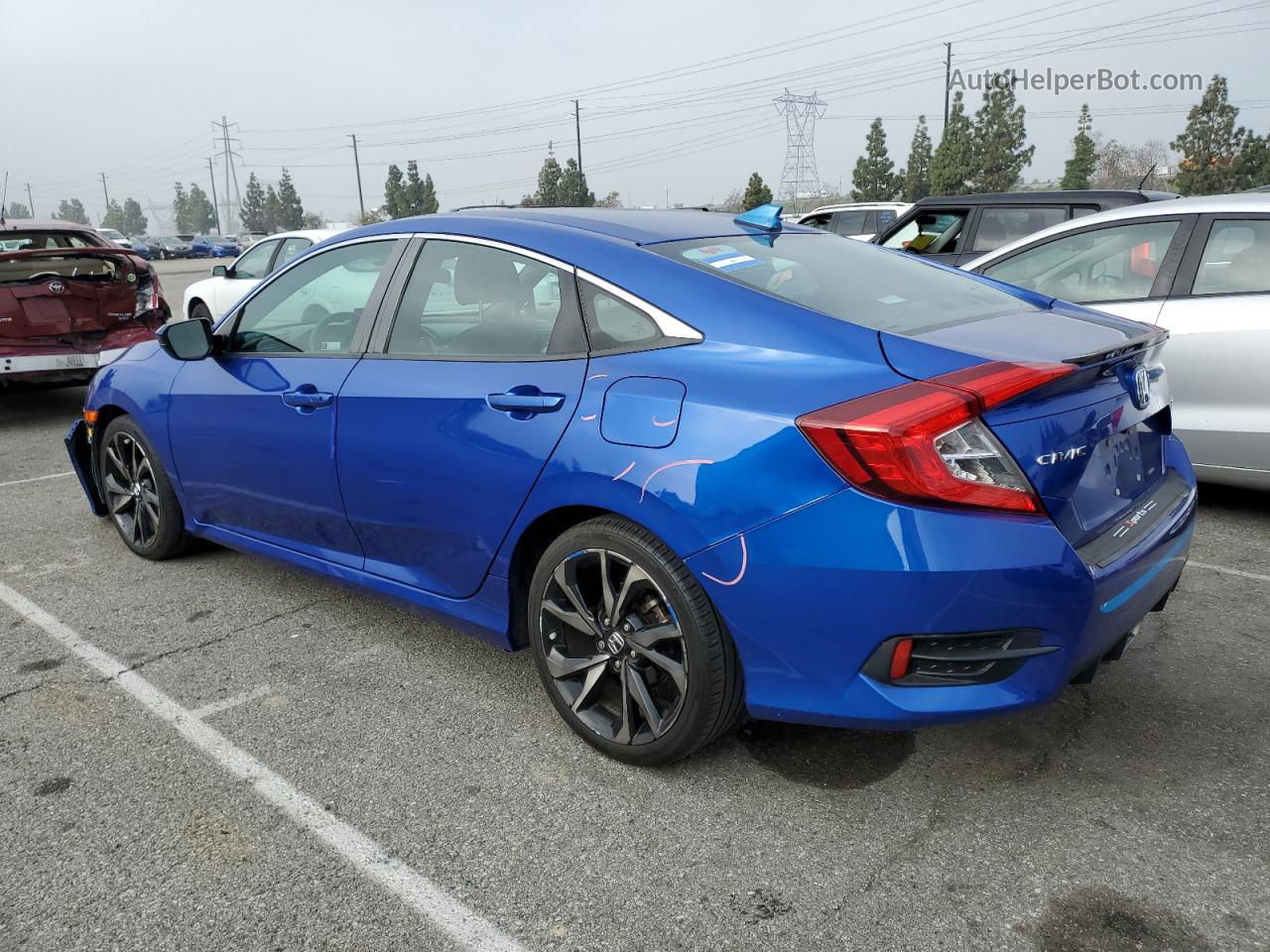 2019 Honda Civic Sport Blue vin: 2HGFC2F83KH533888