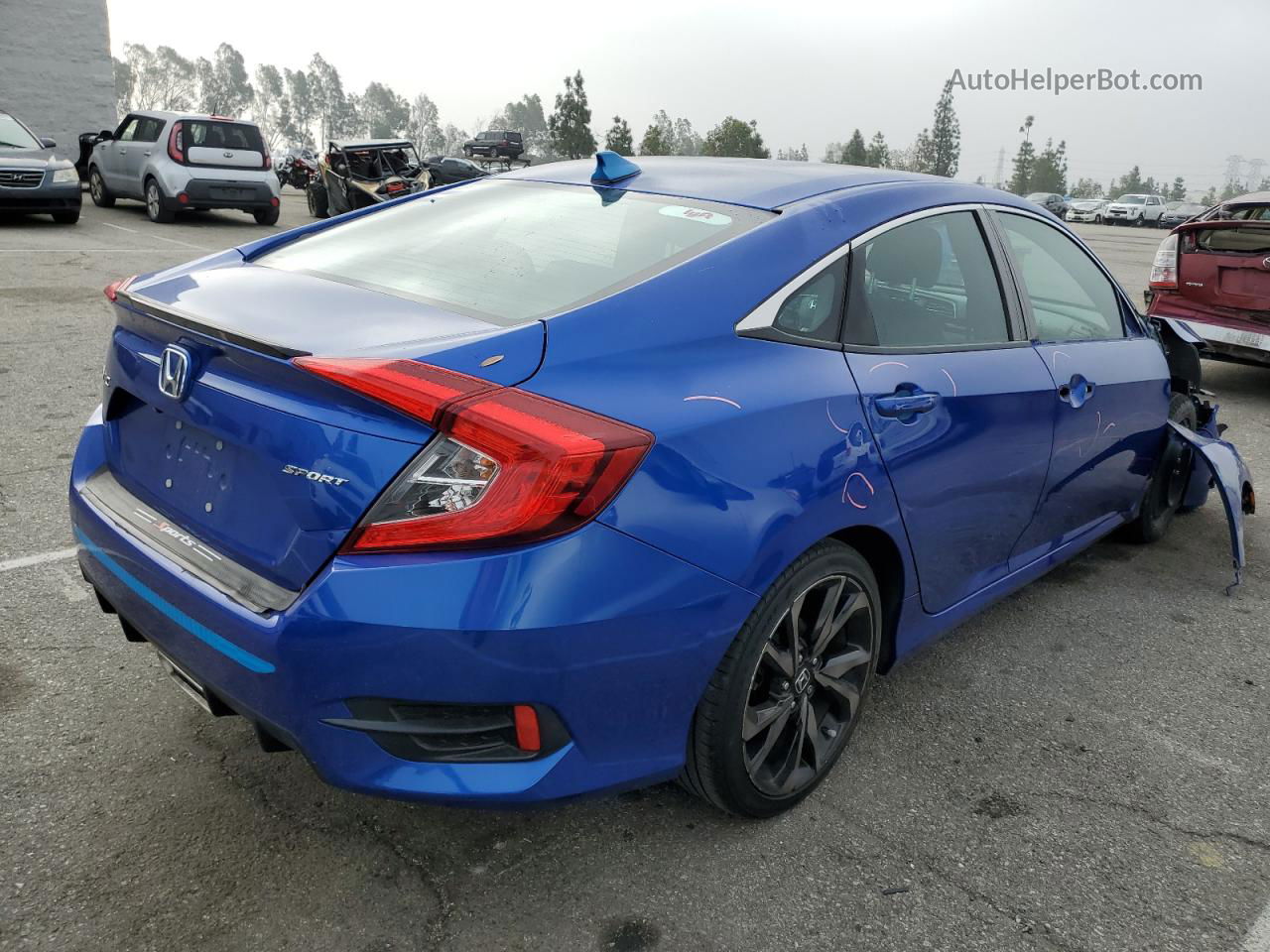 2019 Honda Civic Sport Blue vin: 2HGFC2F83KH533888