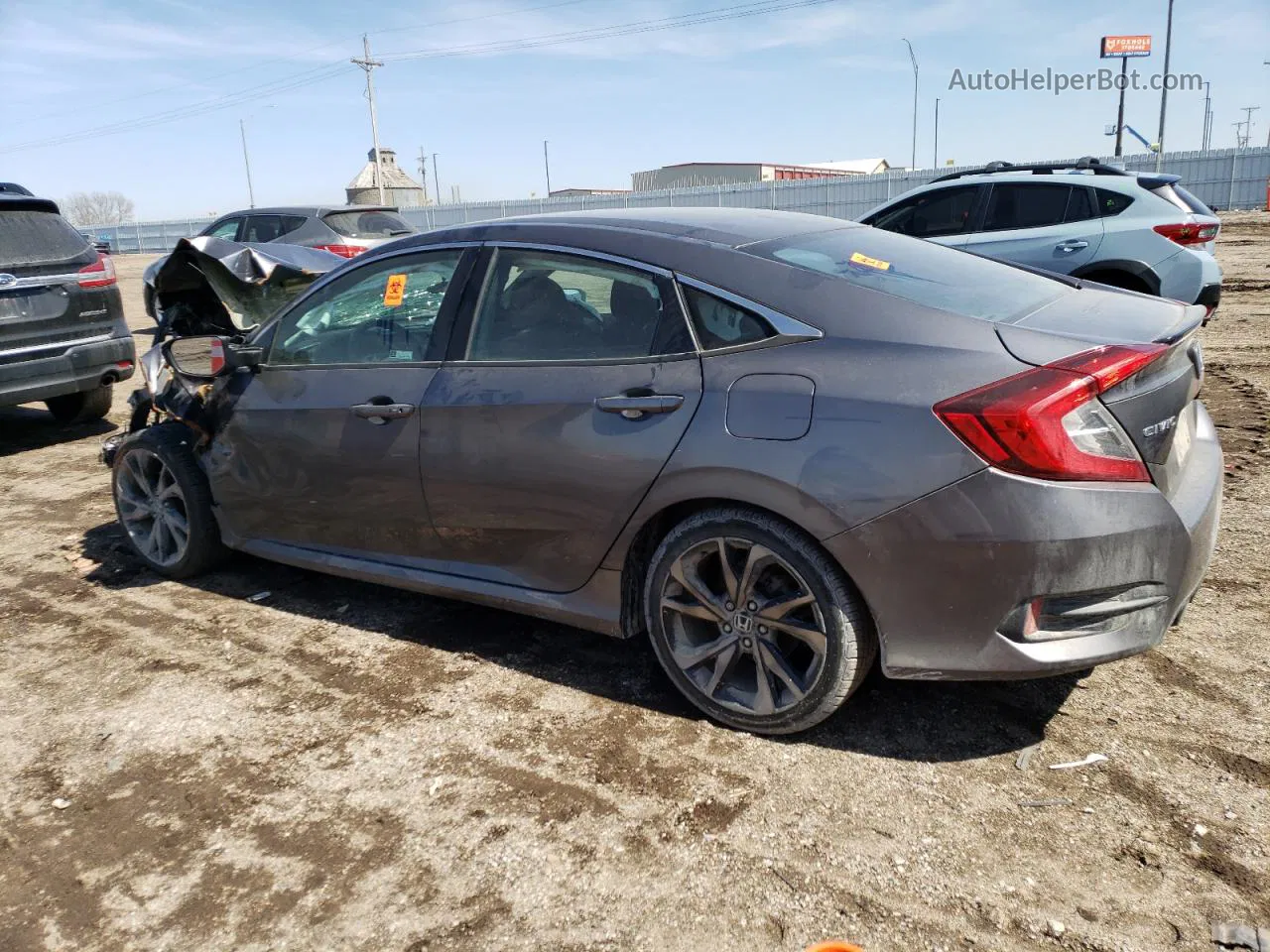 2019 Honda Civic Sport Gray vin: 2HGFC2F83KH537021