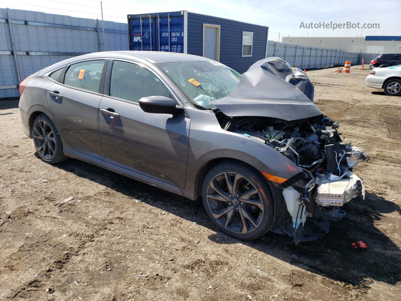 2019 Honda Civic Sport Gray vin: 2HGFC2F83KH537021