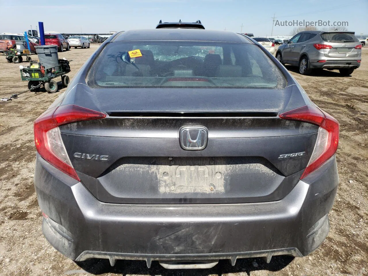 2019 Honda Civic Sport Gray vin: 2HGFC2F83KH537021