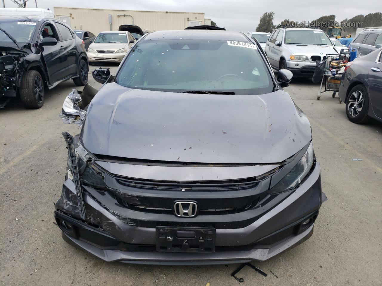 2019 Honda Civic Sport Gray vin: 2HGFC2F83KH540632