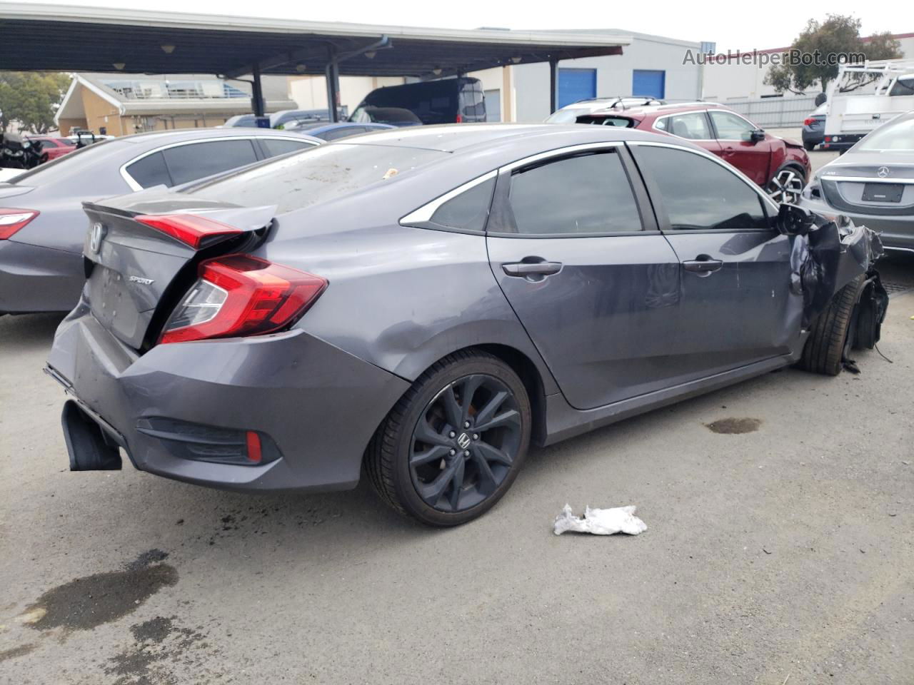 2019 Honda Civic Sport Gray vin: 2HGFC2F83KH540632