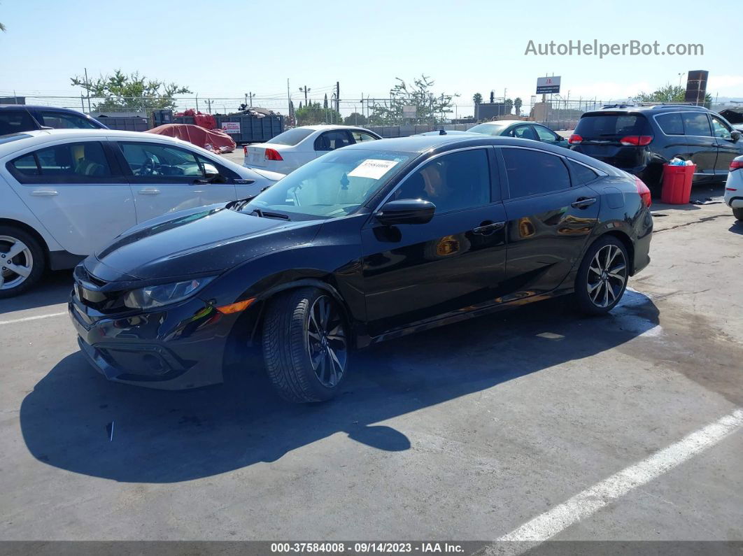 2019 Honda Civic Sport Черный vin: 2HGFC2F83KH555261