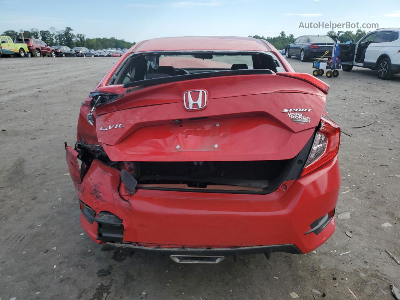 2019 Honda Civic Sport Red vin: 2HGFC2F83KH577423