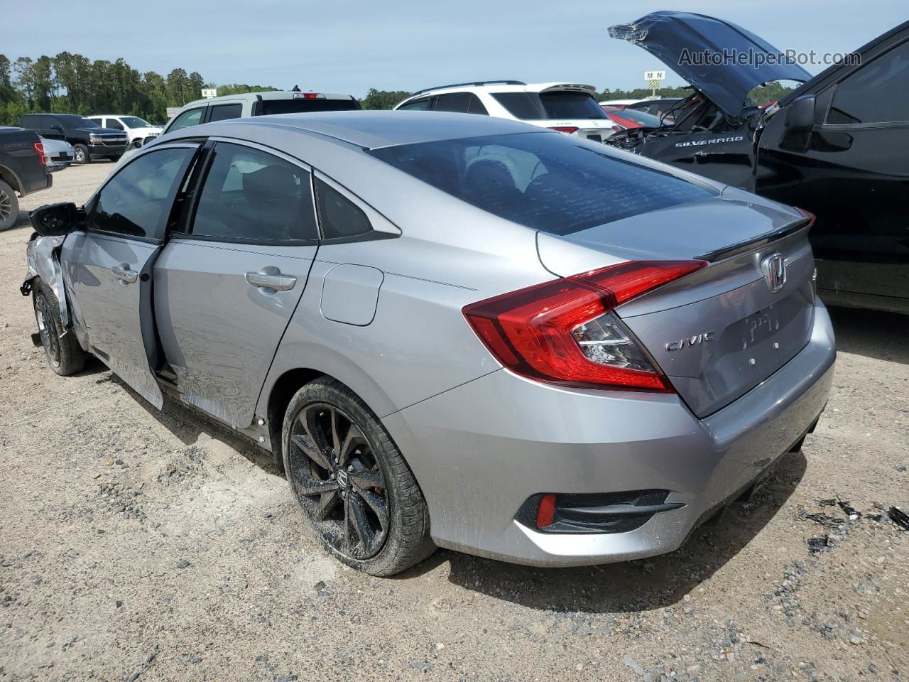 2019 Honda Civic Sport Серебряный vin: 2HGFC2F83KH603924