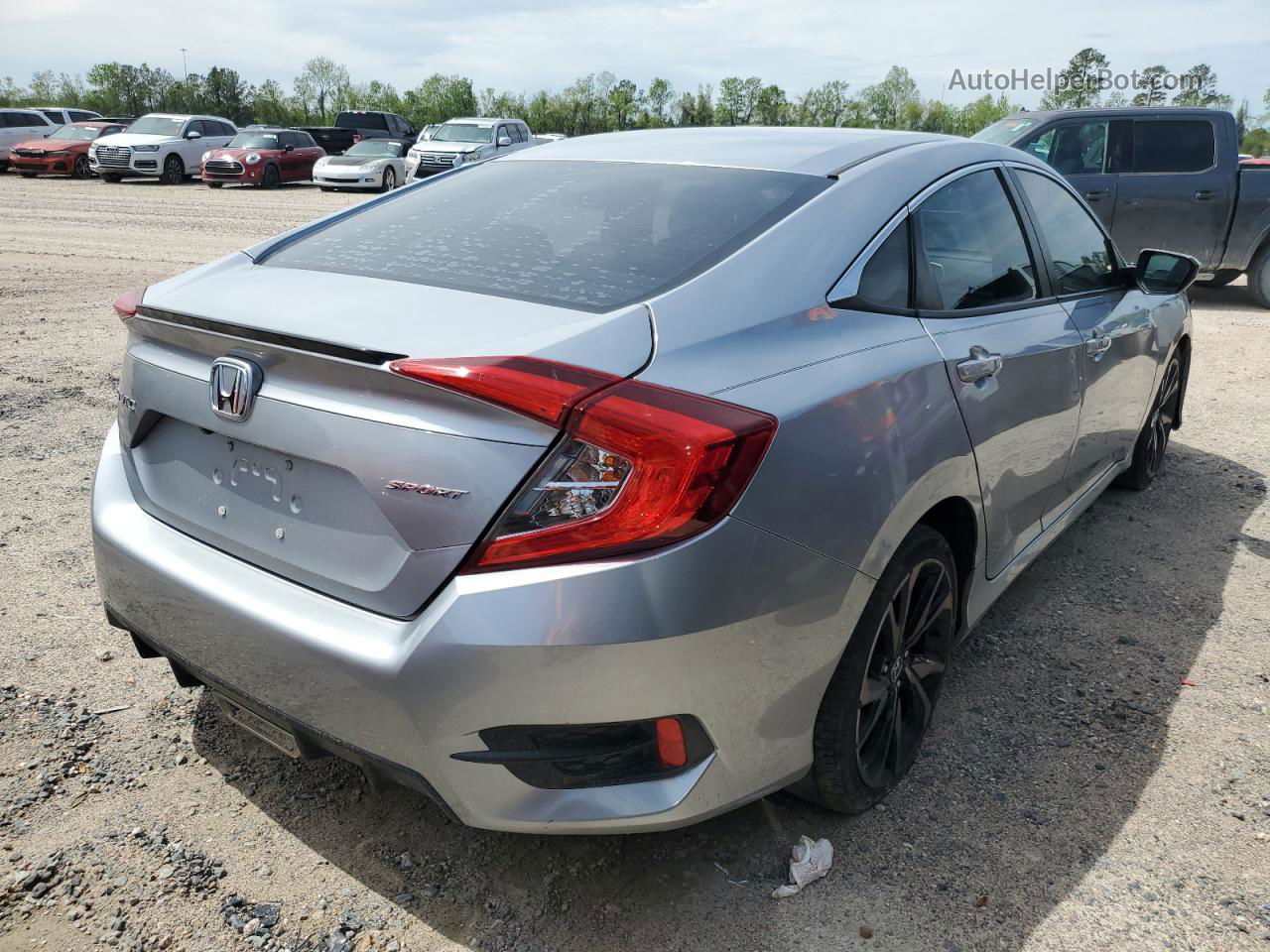 2019 Honda Civic Sport Silver vin: 2HGFC2F83KH603924