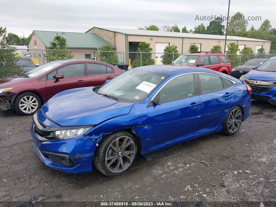 2020 Honda Civic Sedan Sport Blue vin: 2HGFC2F83LH504988