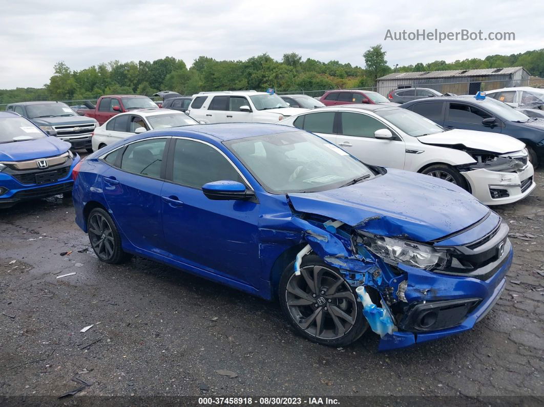 2020 Honda Civic Sedan Sport Blue vin: 2HGFC2F83LH504988