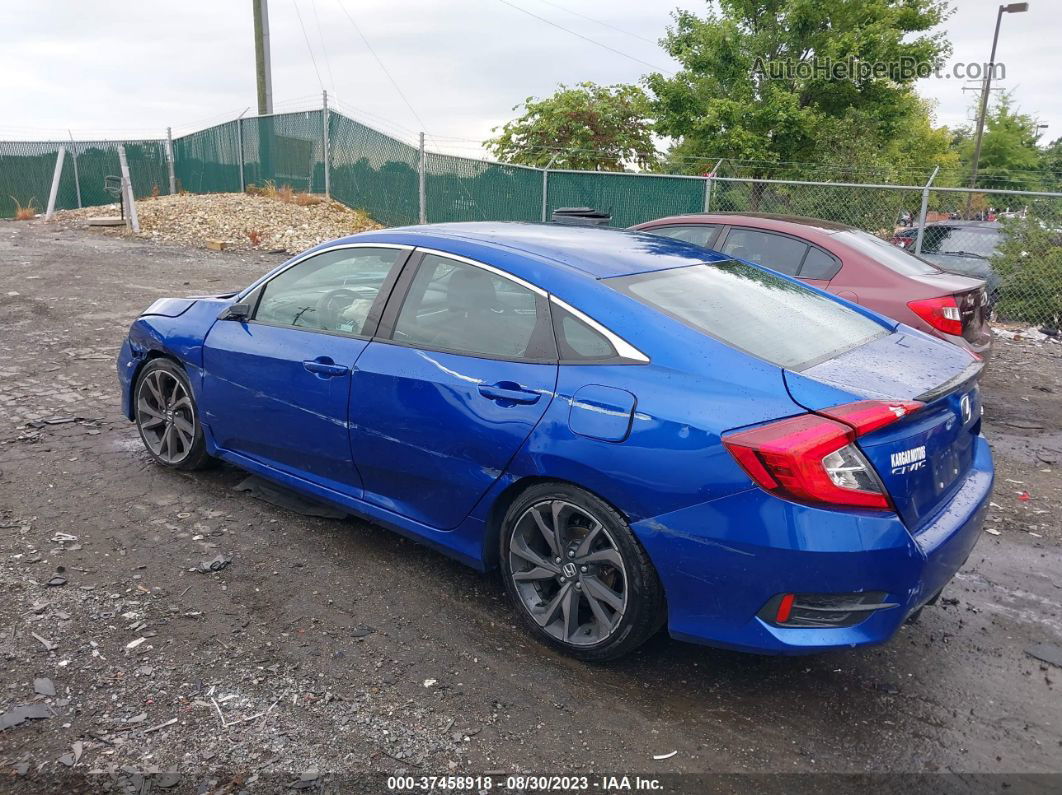 2020 Honda Civic Sedan Sport Blue vin: 2HGFC2F83LH504988