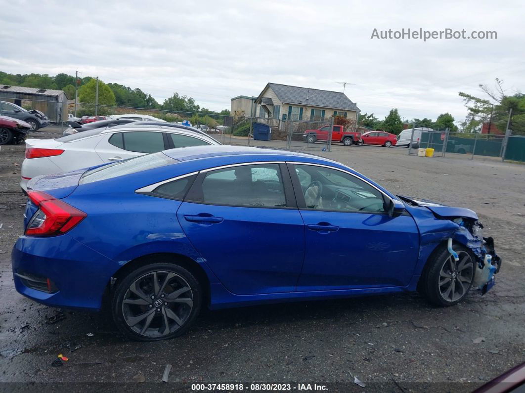 2020 Honda Civic Sedan Sport Blue vin: 2HGFC2F83LH504988