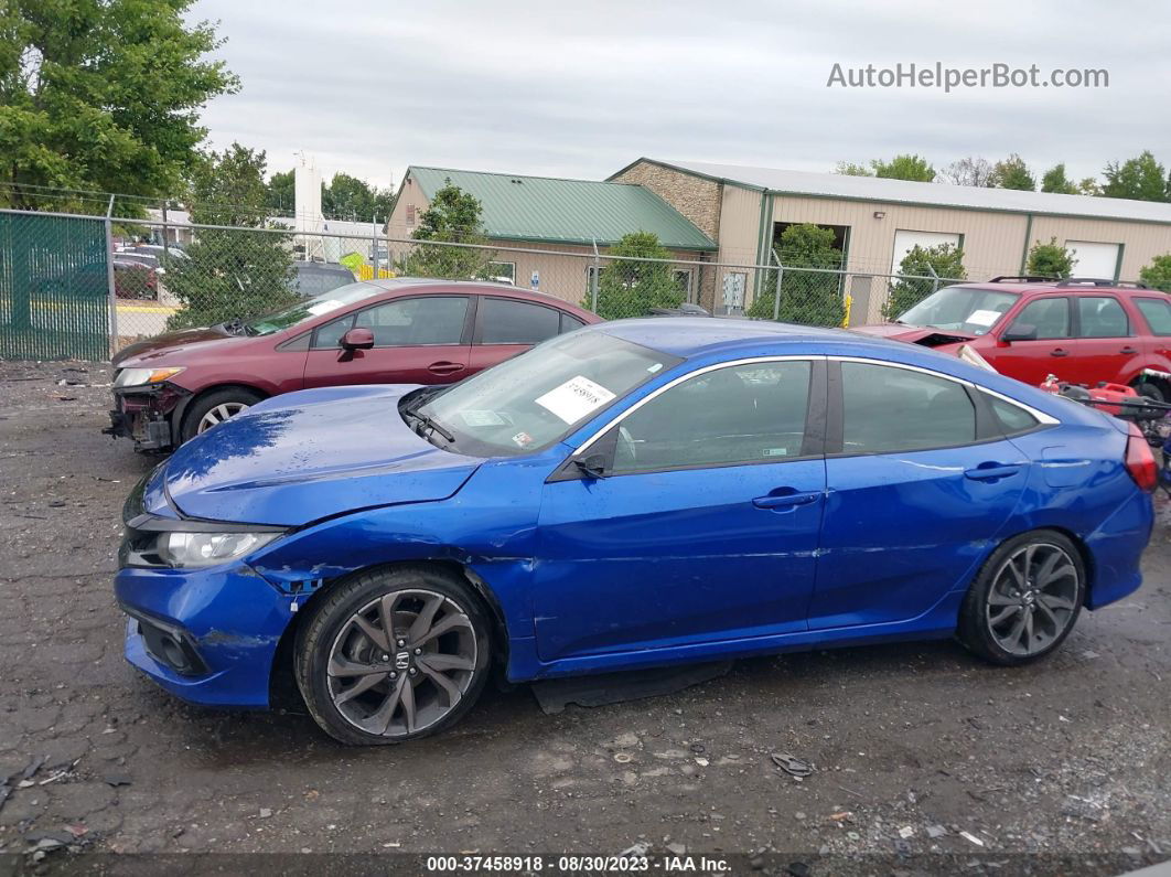 2020 Honda Civic Sedan Sport Blue vin: 2HGFC2F83LH504988