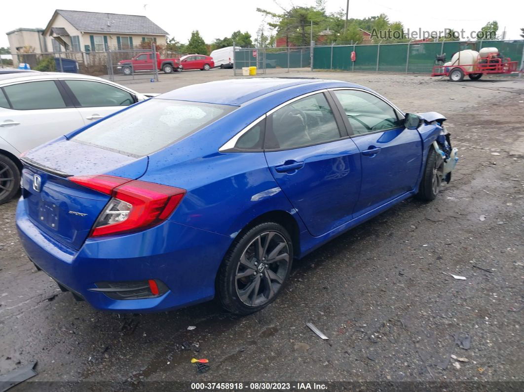 2020 Honda Civic Sedan Sport Blue vin: 2HGFC2F83LH504988