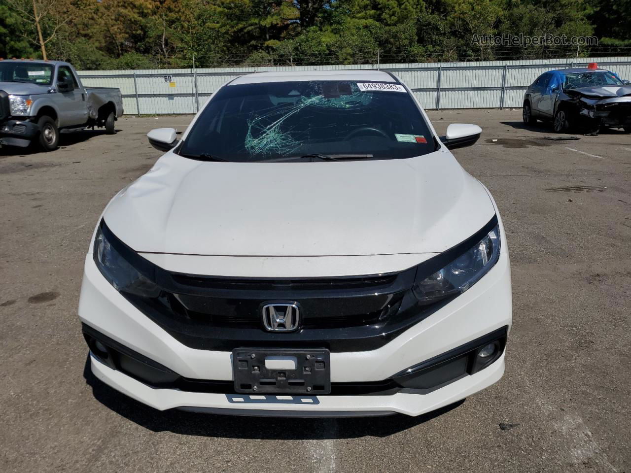 2020 Honda Civic Sport White vin: 2HGFC2F83LH505798