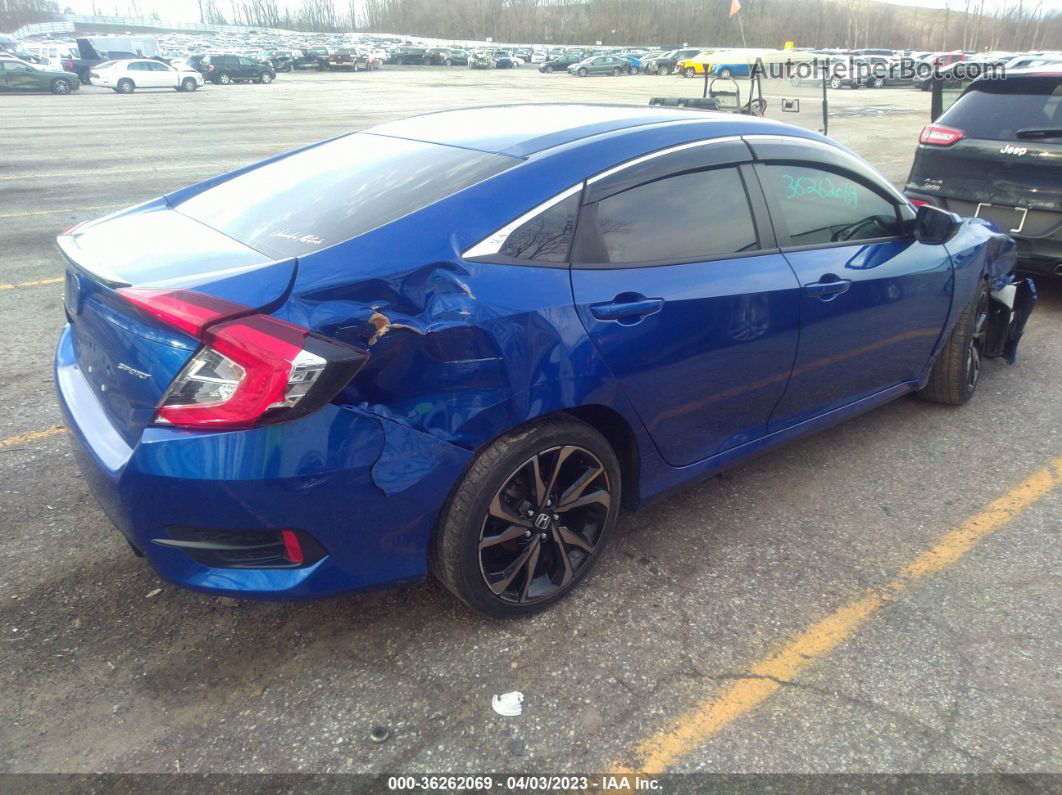 2020 Honda Civic Sedan Sport Blue vin: 2HGFC2F83LH523363