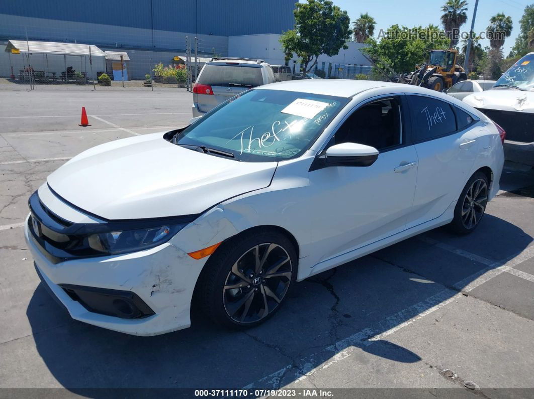 2020 Honda Civic Sedan Sport White vin: 2HGFC2F83LH531656