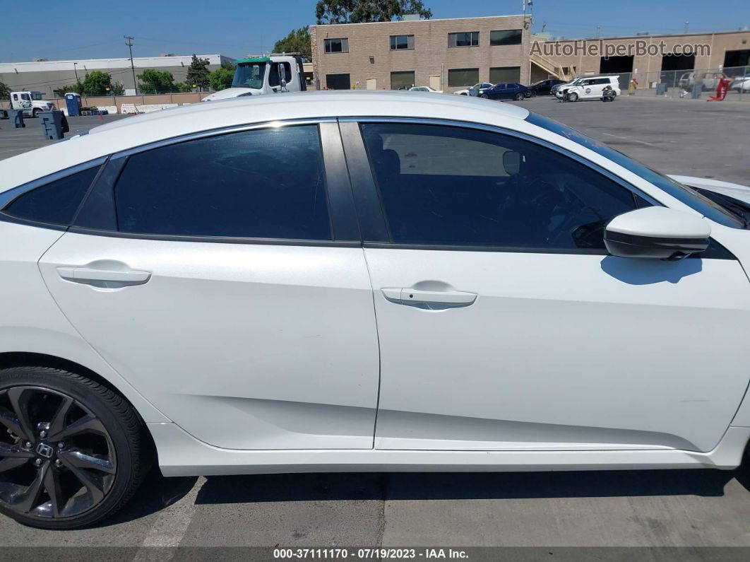 2020 Honda Civic Sedan Sport White vin: 2HGFC2F83LH531656