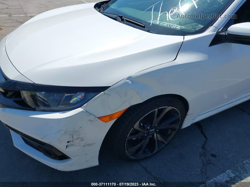 2020 Honda Civic Sedan Sport White vin: 2HGFC2F83LH531656