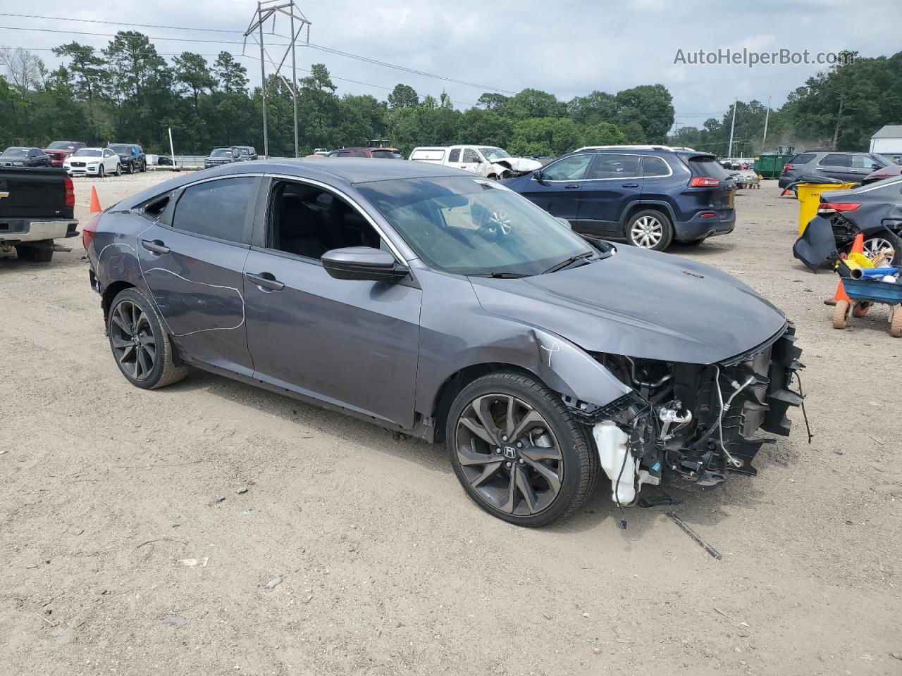 2020 Honda Civic Sport Gray vin: 2HGFC2F83LH541135