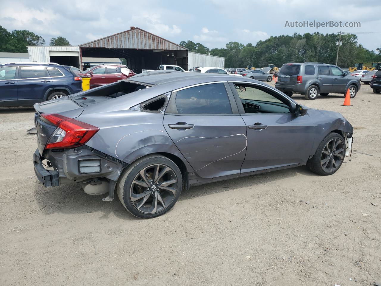 2020 Honda Civic Sport Gray vin: 2HGFC2F83LH541135