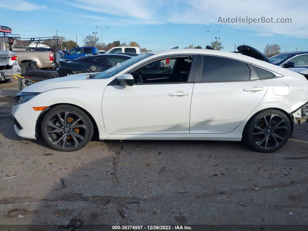 2020 Honda Civic Sport White vin: 2HGFC2F83LH552622