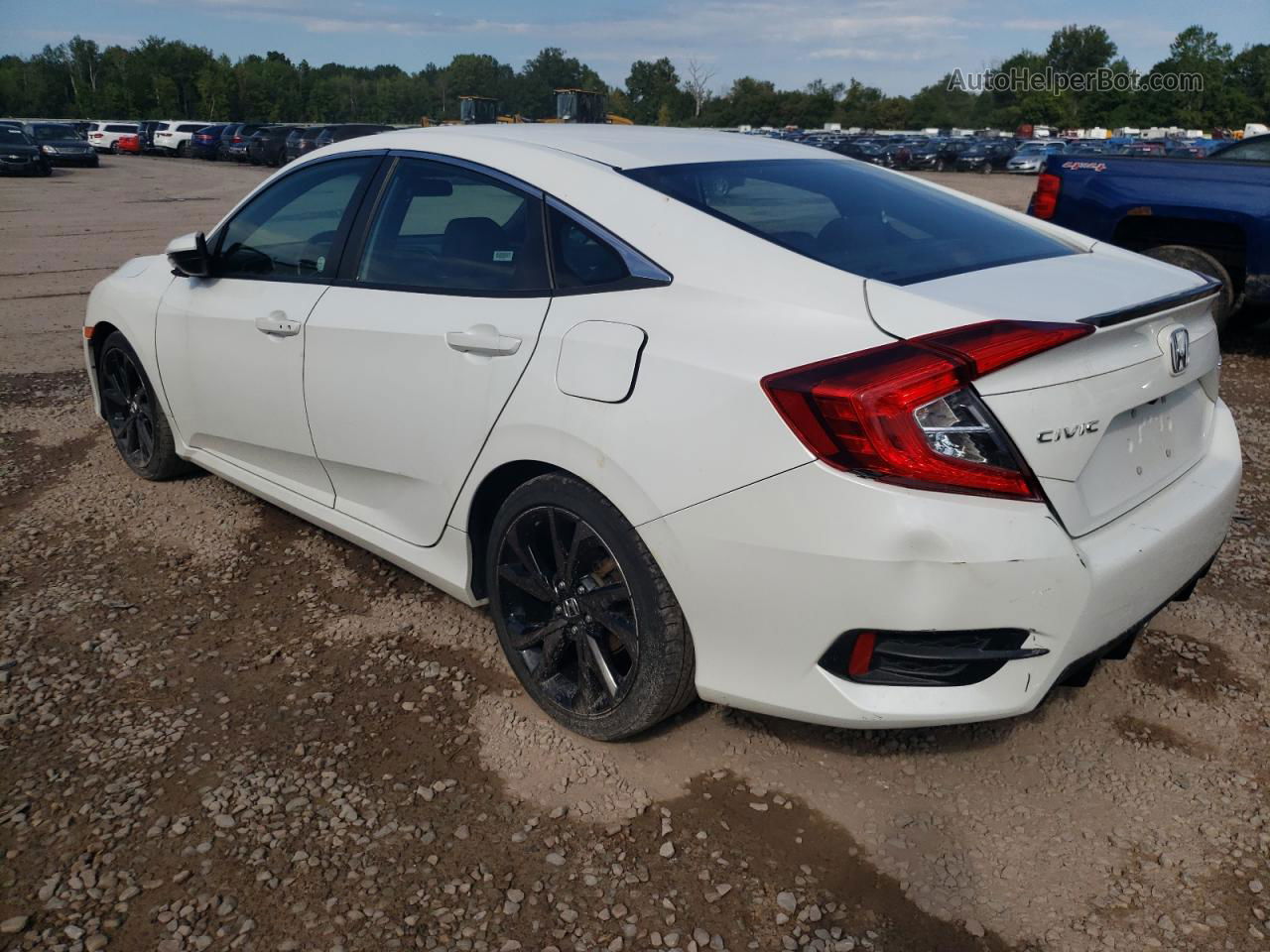 2020 Honda Civic Sport White vin: 2HGFC2F83LH552653