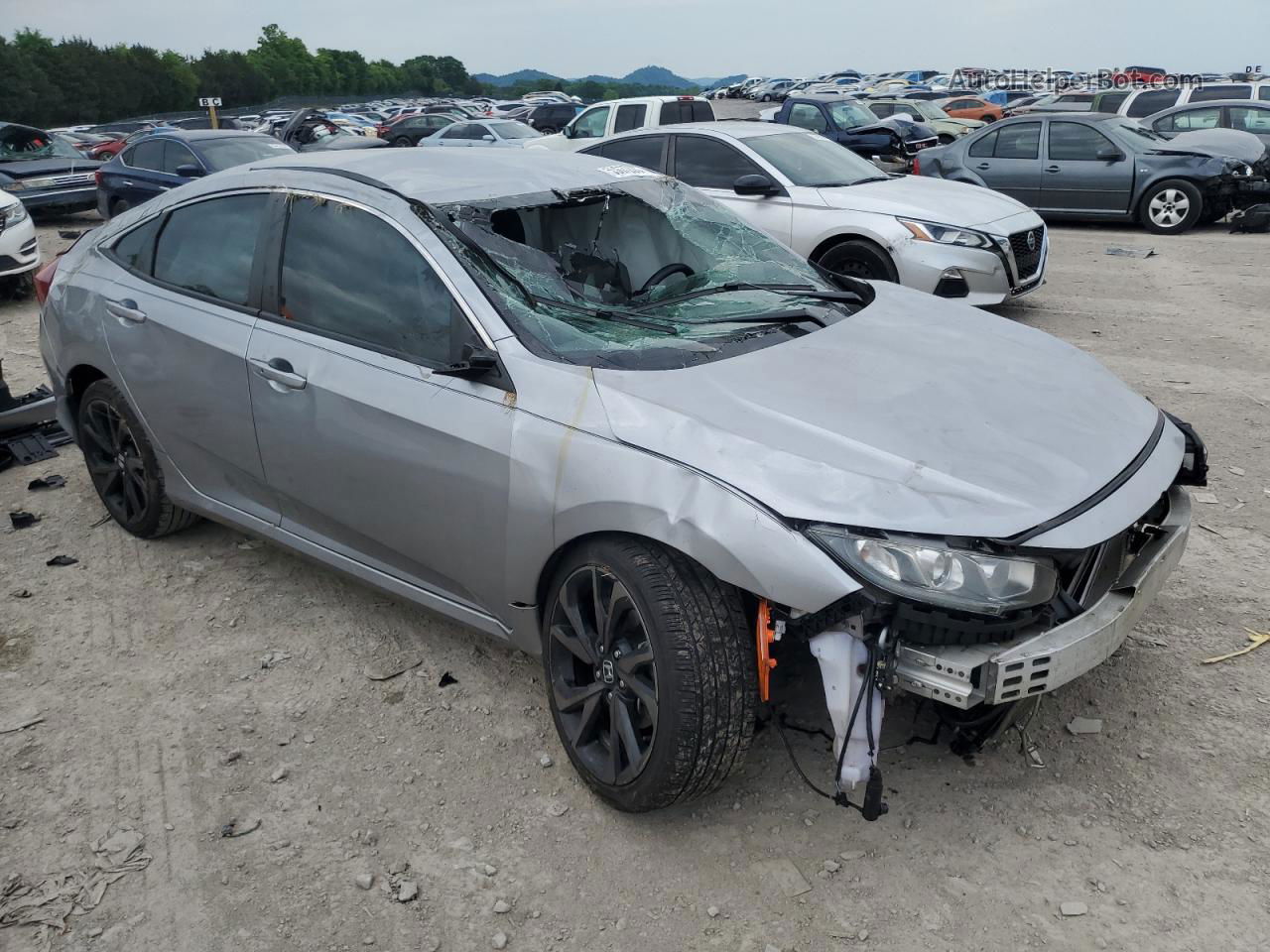 2020 Honda Civic Sport Silver vin: 2HGFC2F83LH559943