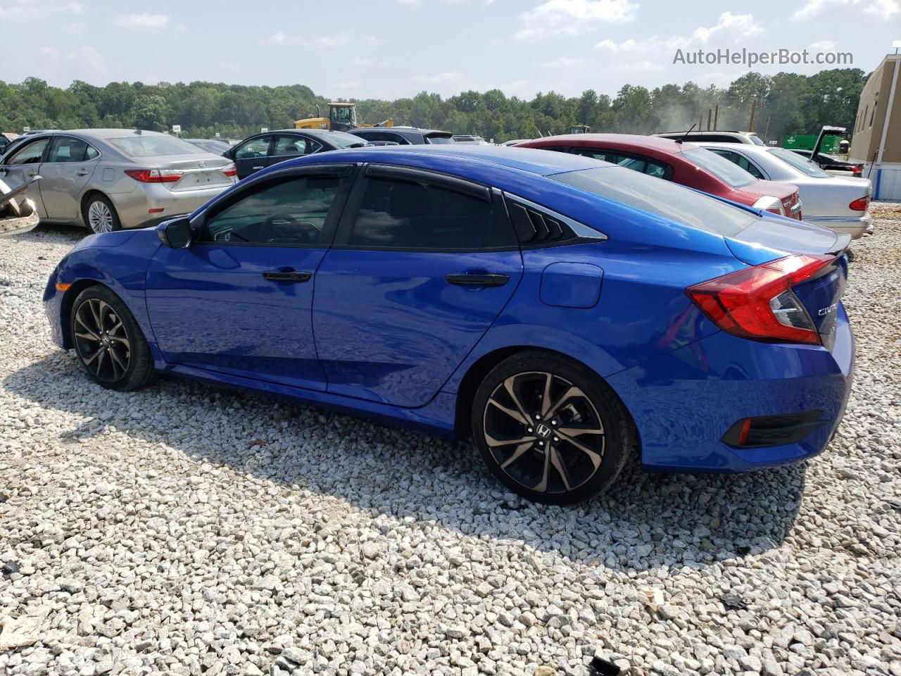 2020 Honda Civic Sport Синий vin: 2HGFC2F83LH571400