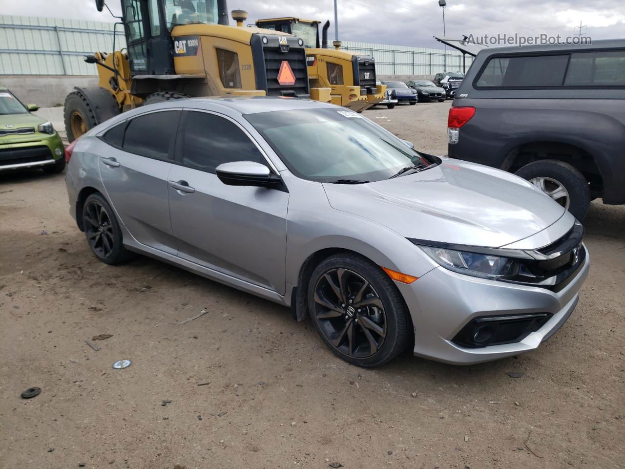 2020 Honda Civic Sport Серебряный vin: 2HGFC2F83LH580095