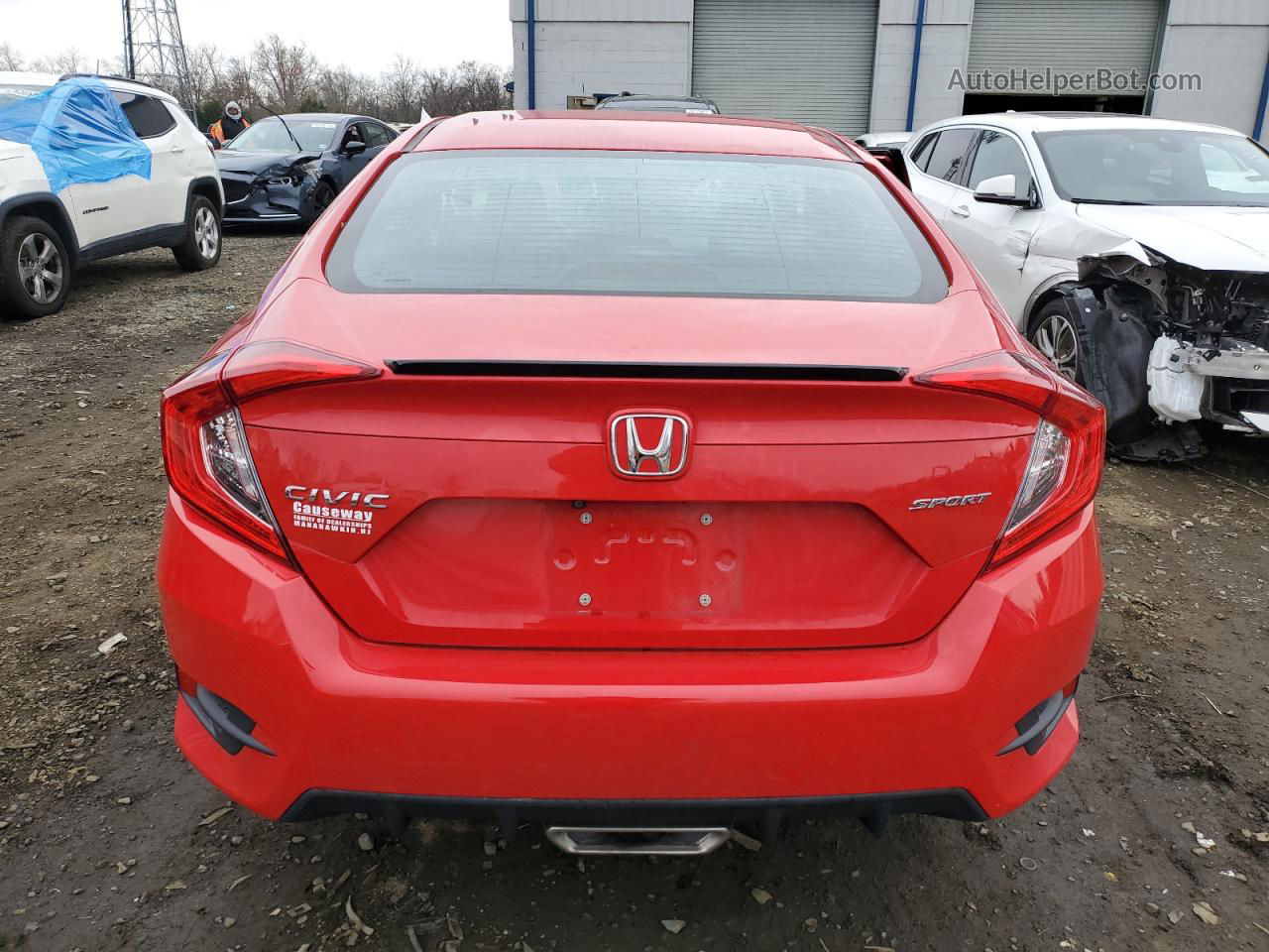 2019 Honda Civic Sport Red vin: 2HGFC2F84KH524679