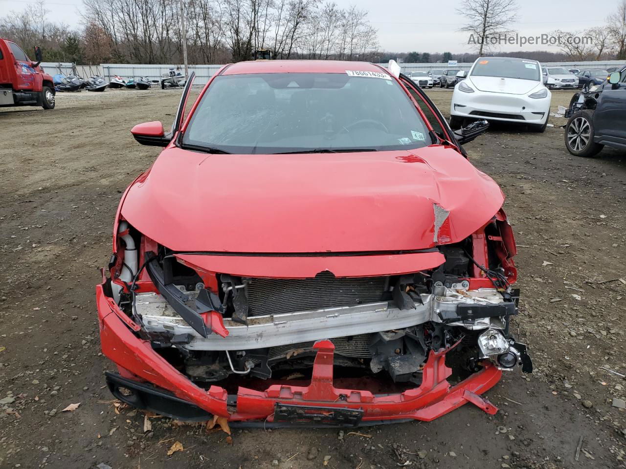 2019 Honda Civic Sport Red vin: 2HGFC2F84KH524679