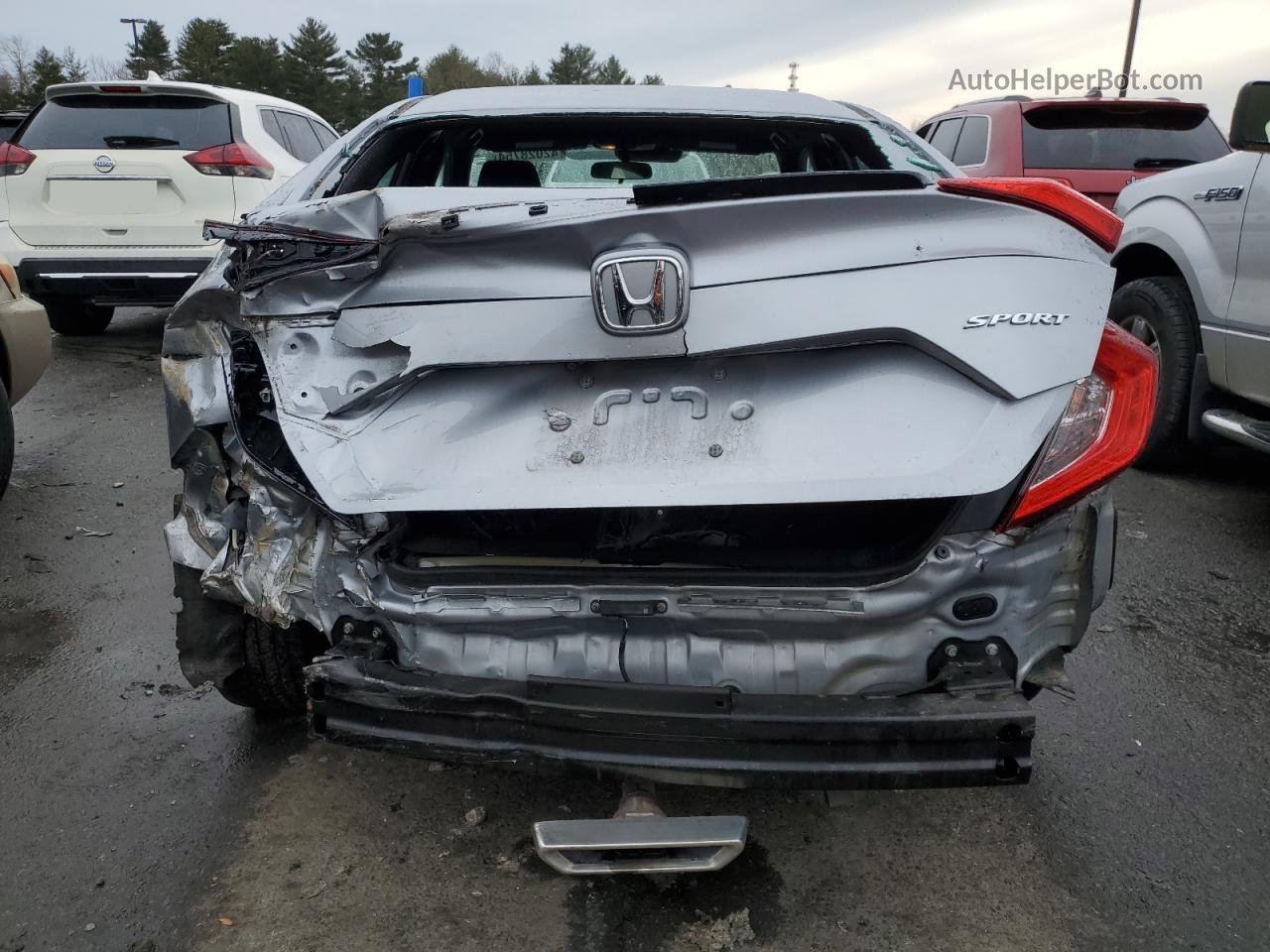 2019 Honda Civic Sport Silver vin: 2HGFC2F84KH568651