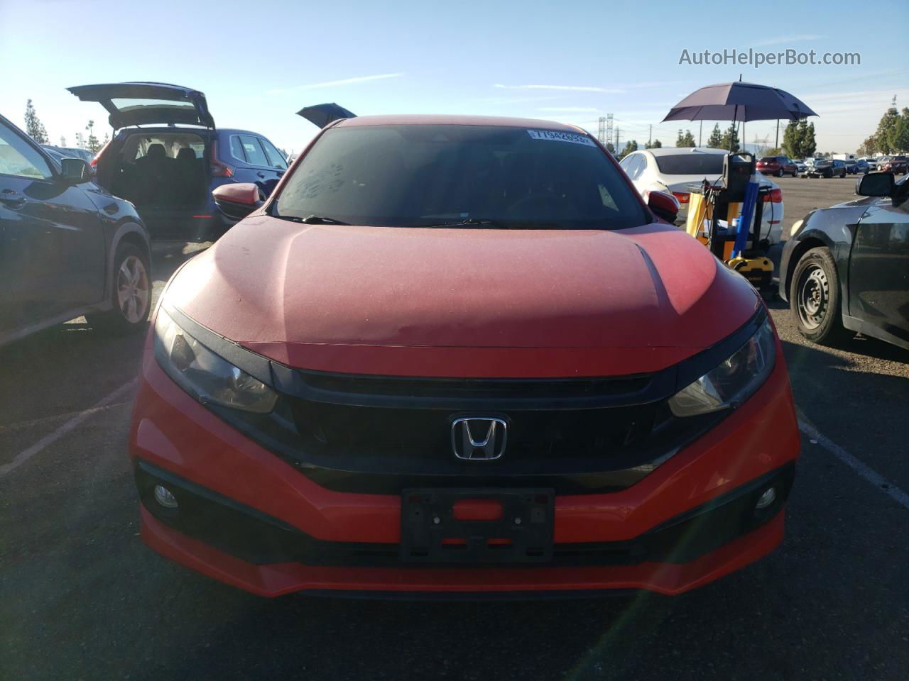 2019 Honda Civic Sport Red vin: 2HGFC2F84KH597633