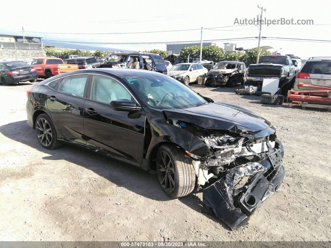 2019 Honda Civic Sport Black vin: 2HGFC2F84KH605522